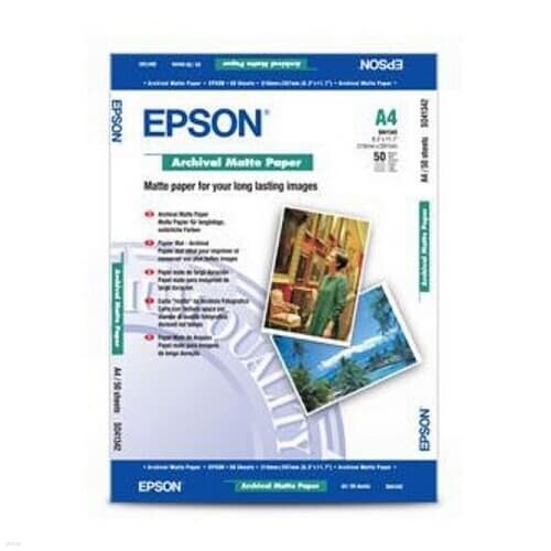 반품불가 엡손 매트포토용지 SO41342 A4 50매 192g