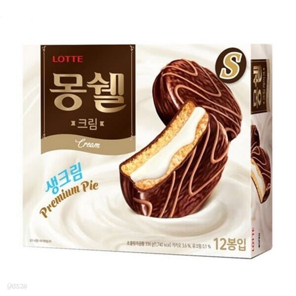 반품불가 롯데 몽쉘 생크림 오리지날 12P