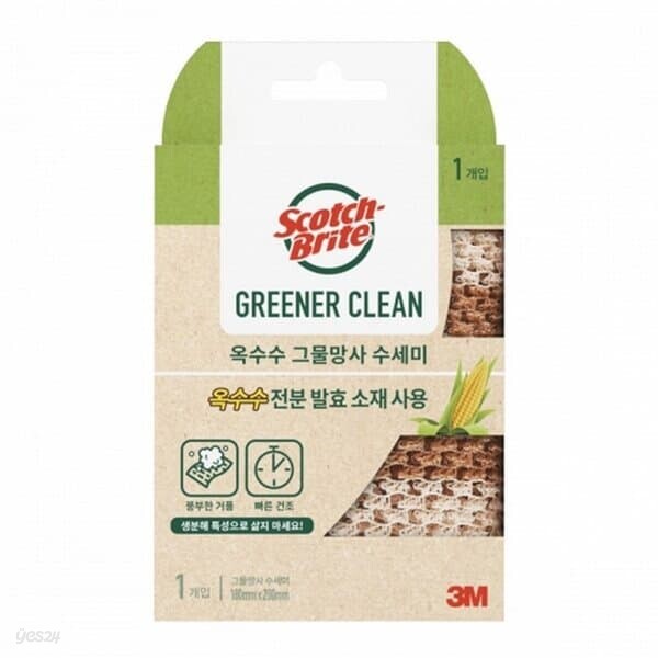 3M 내추럴 옥수수 그물망사 수세미