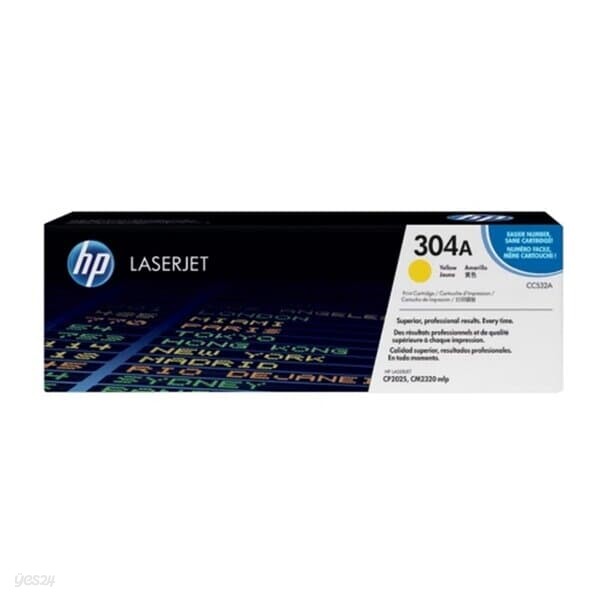 HP 정품토너 NO.304A CC532A 노랑 2800매