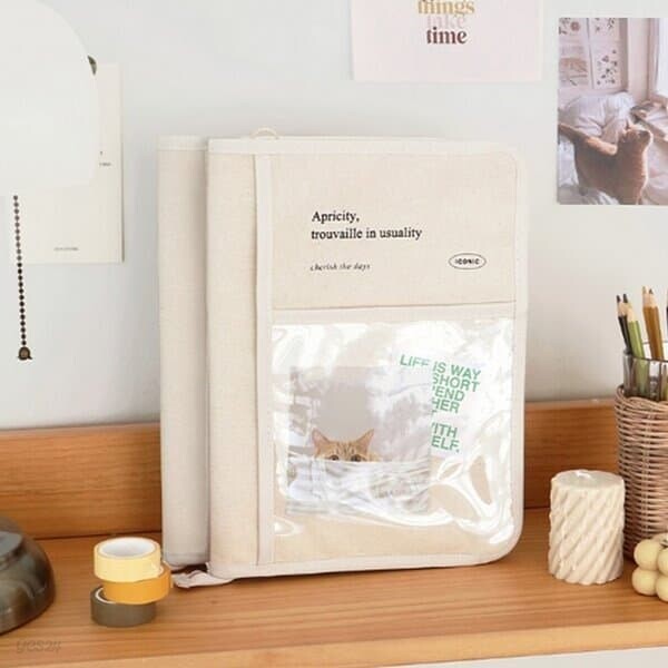 아이코닉 코트니 북파우치 아이보리 210X290X20mm