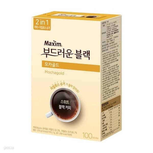 반품불가 동서 맥심 부드러운블랙 모카골드 100T