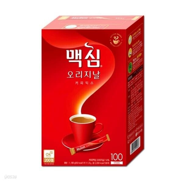 반품불가 동서 맥심 오리지날 커피믹스 100T