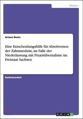 Eine Entscheidungshilfe F?r Absolventen Der Zahnmedizin, Im Falle Der Niederlassung Mit Praxis?bernahme Im Freistaat Sachsen