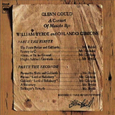 글렌 굴드 - 윌리엄 버드와 올랜도 기번즈의 건반 음악 (Glenn Gould - A Consort Of Musicke Bye William Byrde And Orlando Gibbons) (Ltd. Ed)(일본반)(CD) - Glenn Gould