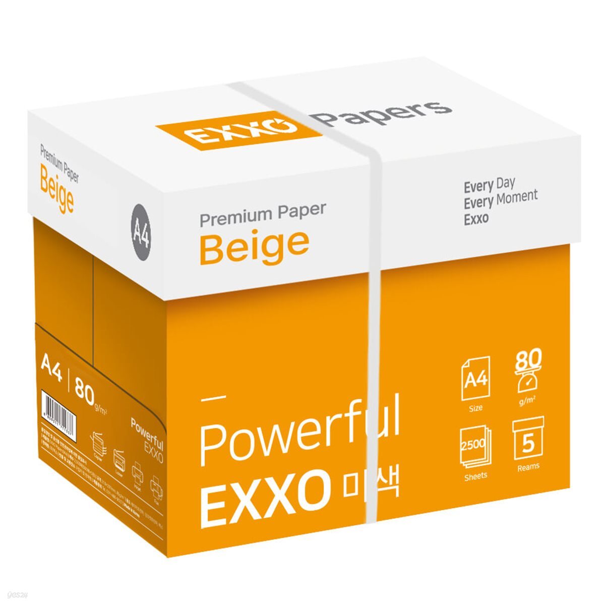 엑소베이지 A4 미색 복사용지(A4용지) 80g 2500매 1BOX