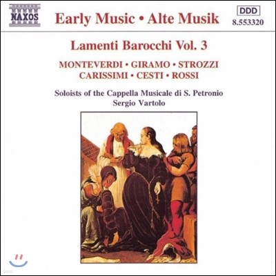 Sergio Vartolo Ƽ ٷŰ 3 - ׺ / īù (Early Music - Lamenti Barocchi Vol.3 - Monteverdi / Carissimi / Cesti)