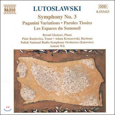 Antoni Wit 佽꽺Ű:  3, İϴ ְ (Lutoslawski: Symphony No.3, Paganini Variations, Paroles Tissees)