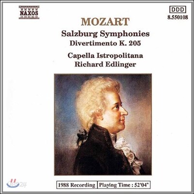 Capella Istropolitana 모차르트: 잘츠부르크 교향곡, 디베르티멘토 (Mozart: Salzburg Symphonies K.136-138, Divertimento K.205)