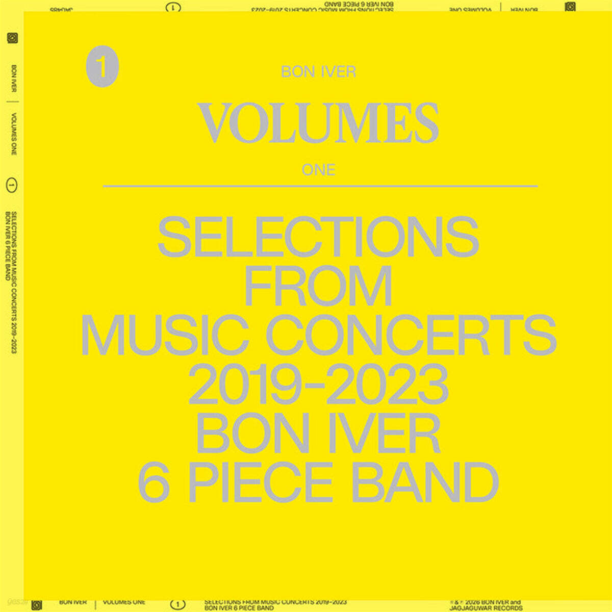 Bon Iver (본 이베어) - VOLUMES: ONE "SELECTIONS FROM MUSIC CONCERTS 2019-2023 BON IVER 6 PIECE BAND” [LP]