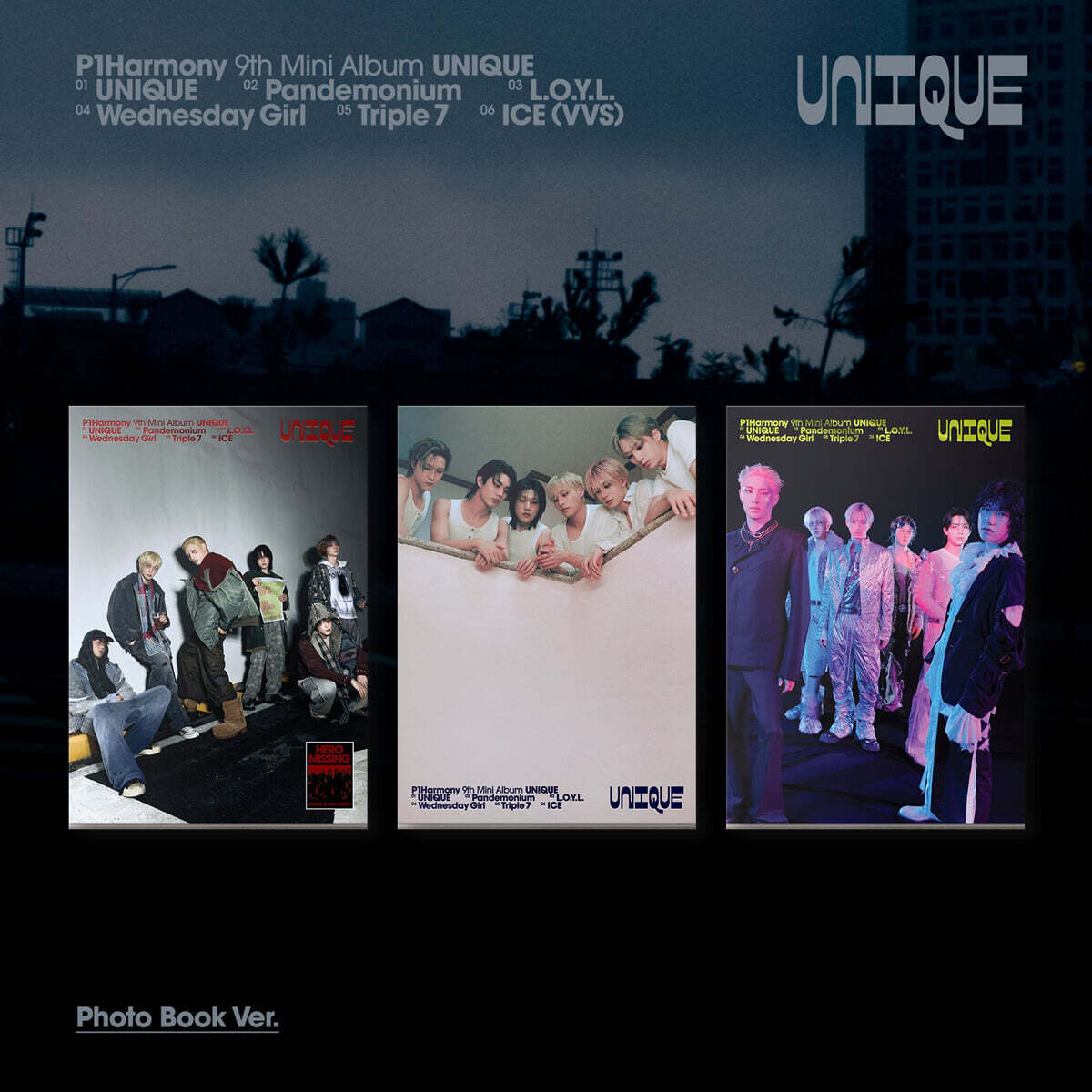 P1Harmony (피원하모니) - 미니앨범 9집 : UNIQUE [Photobook Ver.][3종 중 1종 랜덤발송]