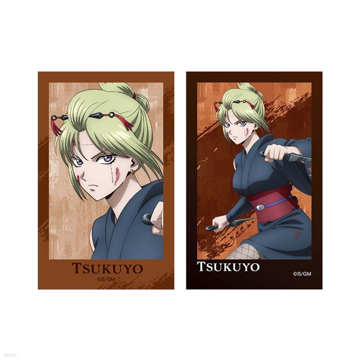 (예약도서) 新劇場版 銀魂 -吉原大炎上- 描き下ろし 月詠 戰いへVer. インスタントカメラ風イラストカ-ド2枚セット