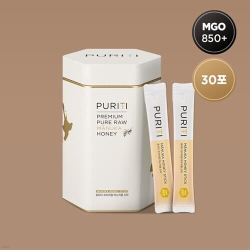 퓨리티 뉴질랜드 마누카꿀 UMF20+ MGO850 스틱 틴케이스 에디션 10g 30포