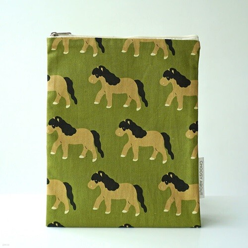 [츄지어바웃] 패턴파우치 사각파우치 제주조랑말