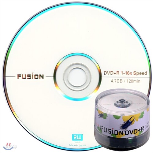 [전국무료배송]퓨전 16배속 4.7GB 데이터용 DVD+R 50케이크 50장