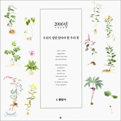 2006년 세밀화 달력 우리가 정말 알아야 할 우리 꽃 (벽걸이)