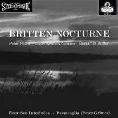 Benjamin Britten,Peter Pears — 브리튼: 테너를 위한 녹턴 & 4개의 바다 간주곡 (Britten: Nocturne for Tenor Solo & Four Sea Interludes Op.33) - Benjamin Britten 앨범 커버