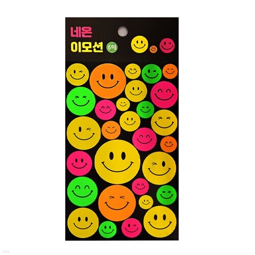 엠에스 네온이모션 스티커(6매)
