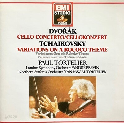 [중고] Paul Tortelier, Andre Previn, Yan Pascal Tortelier / Dvorak, Tchaikovsky (ekcd02031)