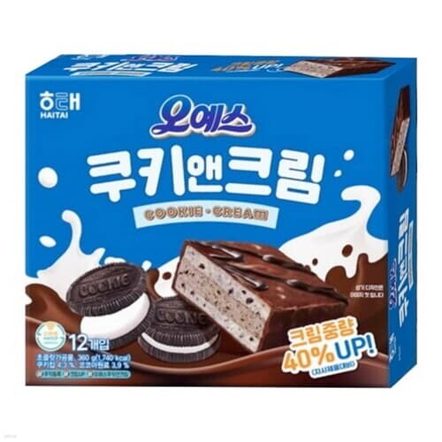 해태 오예스 쿠키 앤 크림 360g 탕비실 가성비