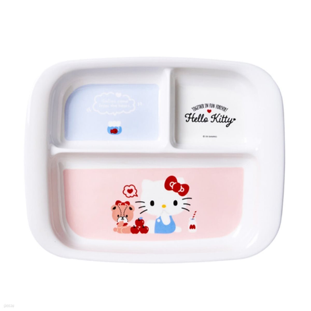 산리오 헬로키티 3분할 양손 식판/멜라민 가벼운 식기 접시