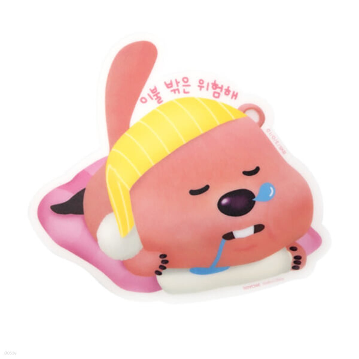 잔망루피 이불 밖은 위험해 PVC 마우스 패드