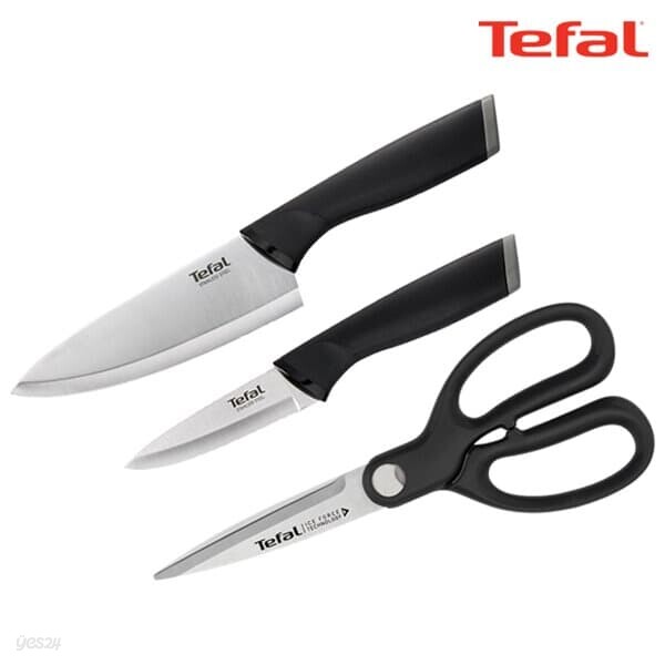 [테팔] 키친웨어 아이스 포스 주방 가위+컴포트 주방칼 세트 식도 15cm+과도 9cm