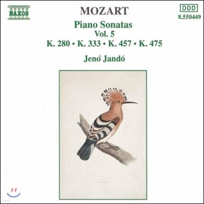 Jeno Jando 모차르트: 피아노 소나타 5집 - 예뇌 얀도 (Mozart: Piano Sonatas K.280, K.333, K.457, K.475)