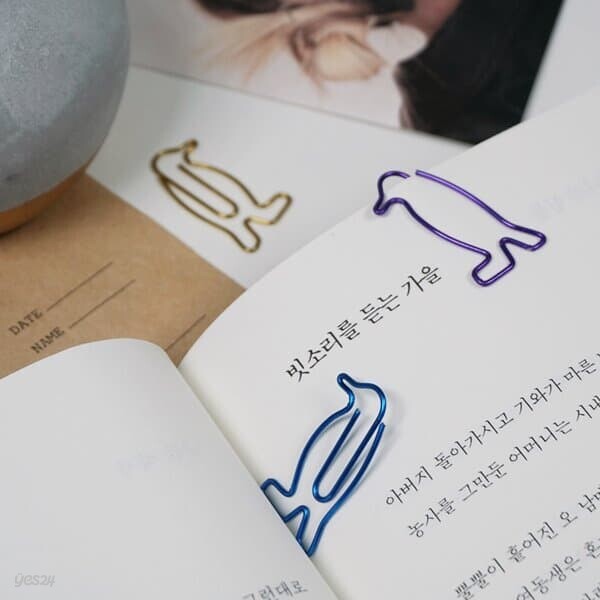 펭귄 모양 컬러 메모 클립 (랜덤발송)