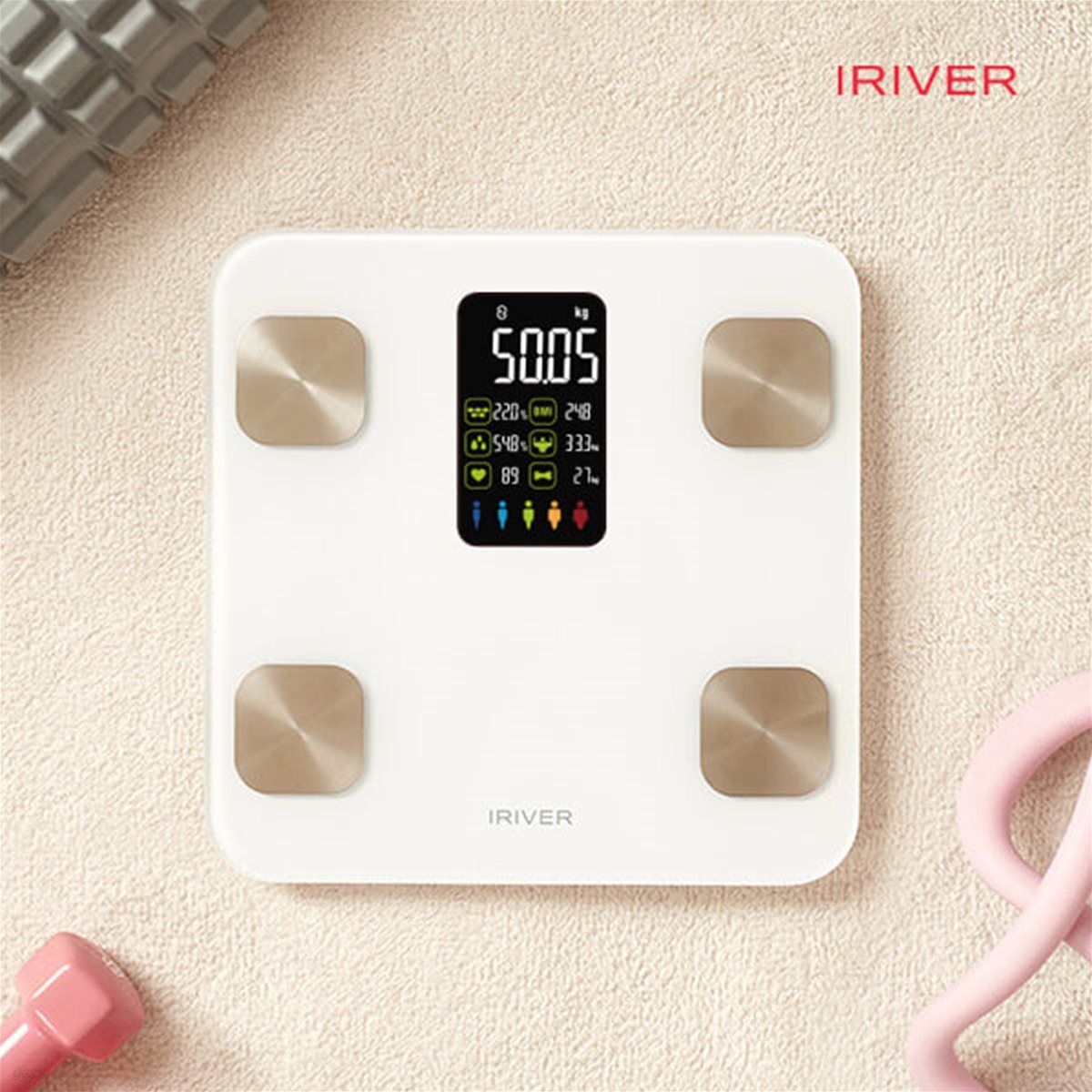 아이리버 대형 LCD 스마트 체지방 체중계 IS-30L
