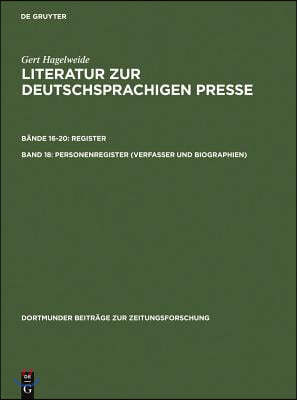 Personenregister ( Verfasser Und Biographien )