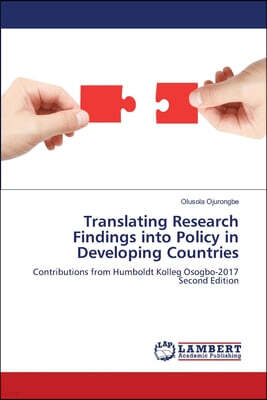 KS OmniScriptum Publishing Translating Research Findings into Policy in Developing Countries