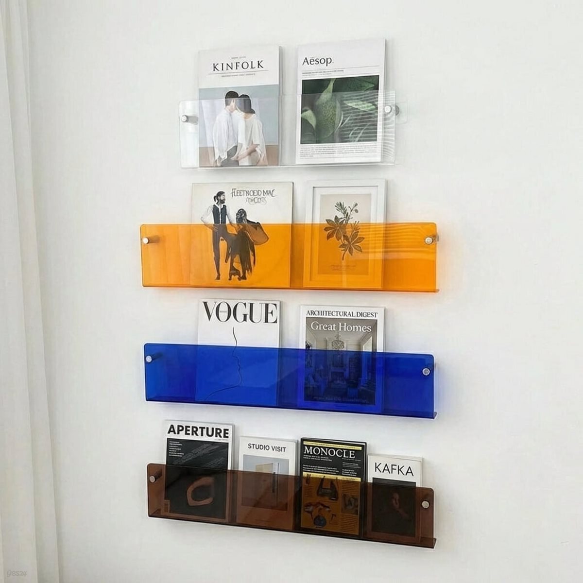 무타공 LP 매거진랙 아크릴선반 벽선반 잡지 책꽂이 앨범 CD