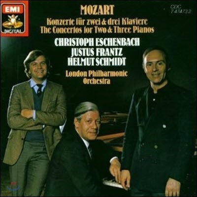 [중고] Christoph Eschenbach, Justus Frantz, Helmut Schmidt / Mozart - The Concertos For Two & Three Pianos (ekcd02012)