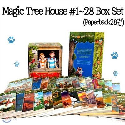 Magic Tree House #1~28 Box Set (Paperback 28권) / 음원 메일 제공 / 본문 부분 변색(바램) 외 거의 상급수준
