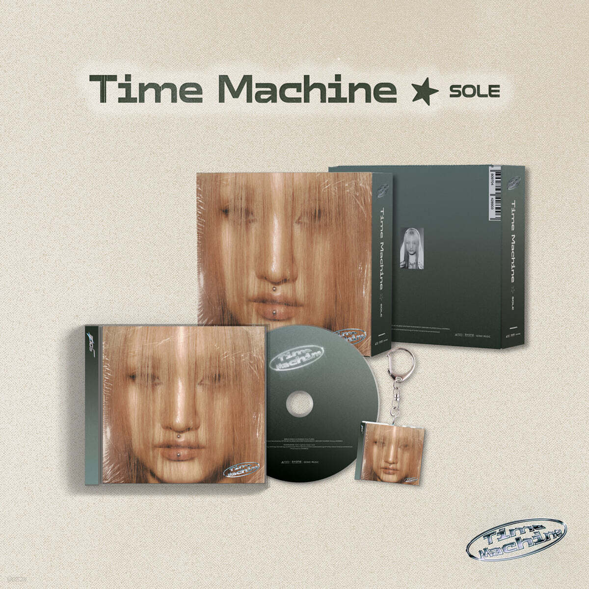 SOLE (쏠) - Time Machine [CD + Mini CD NFC Keyring Edition] / 비닐랩핑된 미개봉 새상품/ 한정판 박스의 찍힘이나 눌림이 전혀 없는 완벽한 새상품/ 개봉 후 반품불가 