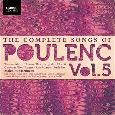Malcolm Martineau 풀랑크: 가곡 전곡 5집 (The Complete Songs of Francis Poulenc Volume 5)