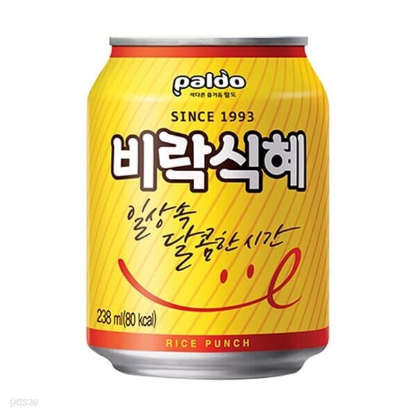 비락식혜 238ml 24캔 탕비실 음료수 간식 캔음료