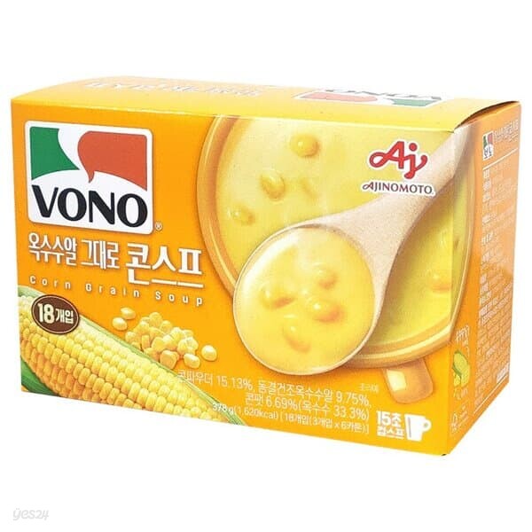 보노 옥수수알 그대로 콘스프 378g 18개입 탕비실