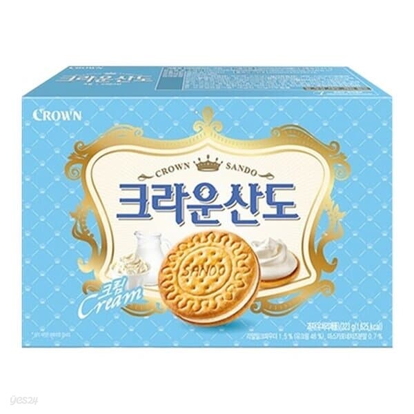 크라운 산도 크림 323g 탕비실 가성비 간식 비품