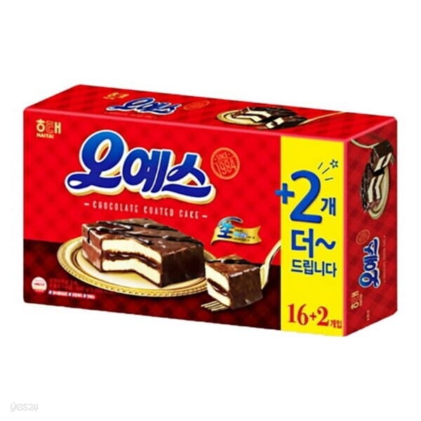해태 오예스 540g 16+2입 탕비실 가성비 간식