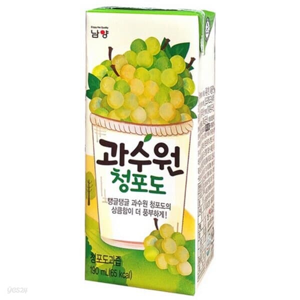 과수원 청포도 190ml 24팩 탕비실 음료수 간식