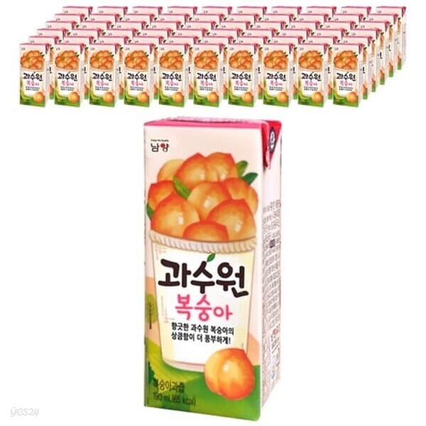과수원 복숭아 190ml 24팩x3 음료수 무료배송
