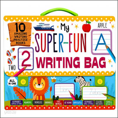 My Super Fun Writing Bag: Set Of 10 Amazing Writing Practice Books - Perfect For Kids, Travel And Gifting / Return Gifts