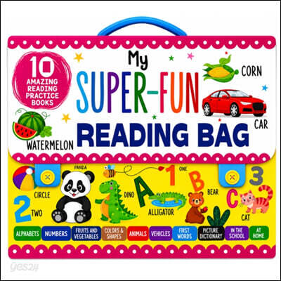 My Super Fun Reading Bag: Set Of 10 Amazing Reading Practice Books - Perfect For Kids, Travel And Gifting / Return Gifts