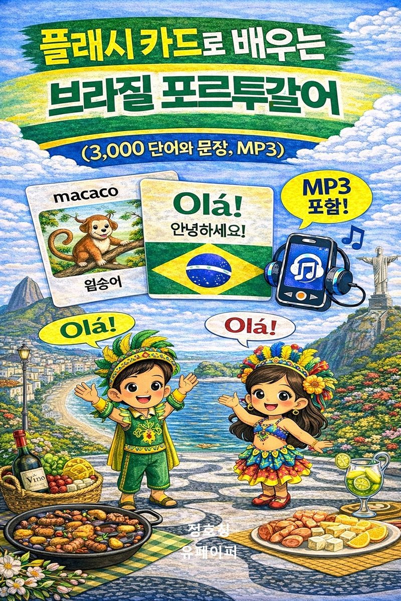 플래시 카드로 배우는 브라질 포르투갈어(3000 단어와 문장, MP3)