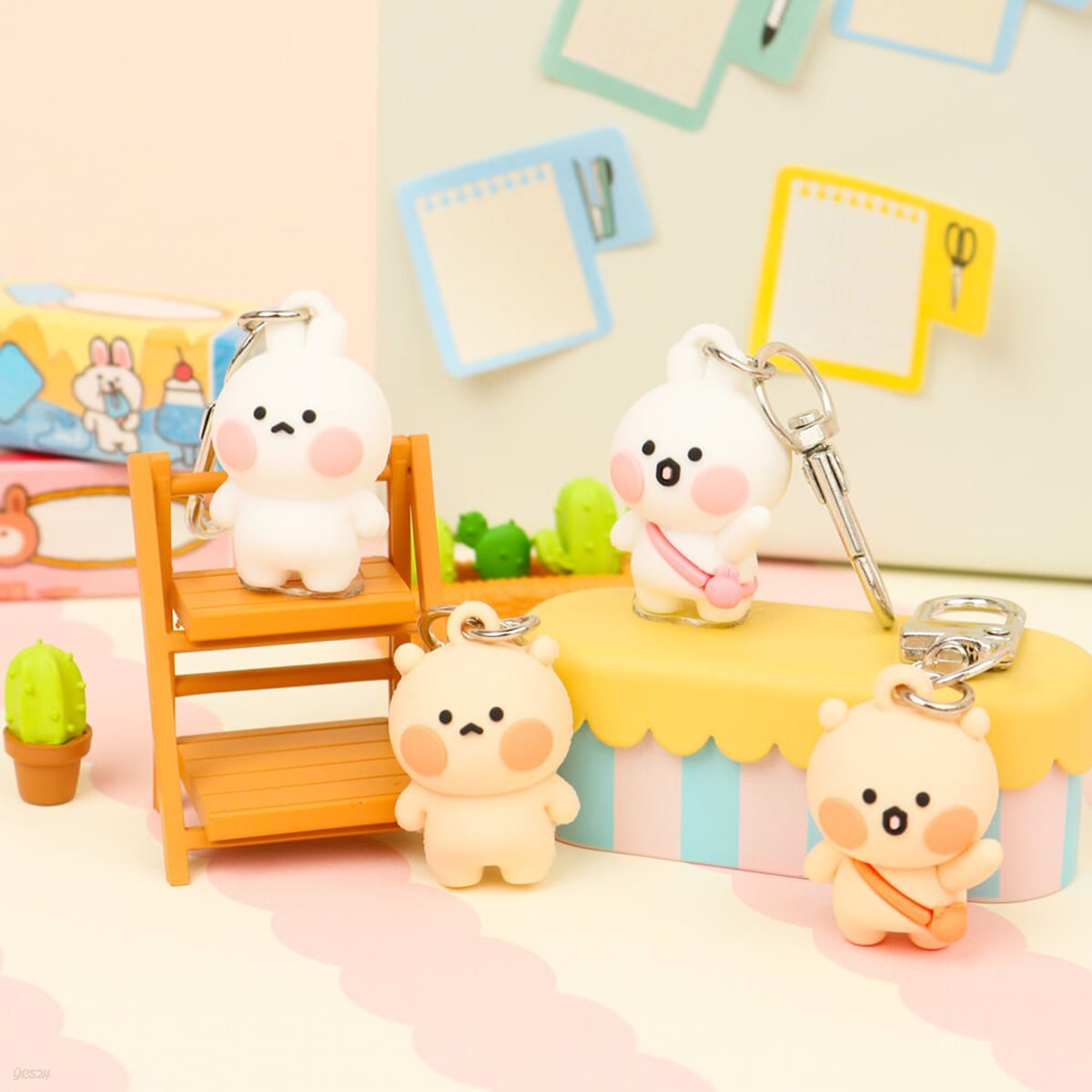 곰돌찡 토끼찡 피규어 키링 랜덤박스 (낱개랜덤)