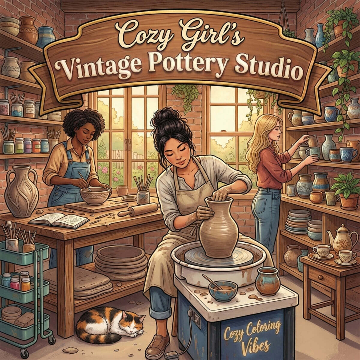Cozy Girl's Vintage Pottery Studio