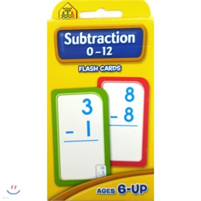 Subtraction 0-12 : School Zone Flash Cards