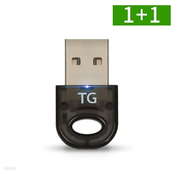 1+1 블루투스 동글 V5.0 PC 데스크탑 무선 리시버 USB 동글이